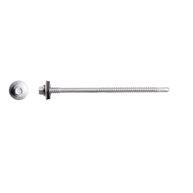 Surub autoforant cu saiba din aluminiu  5,5/6,3x125